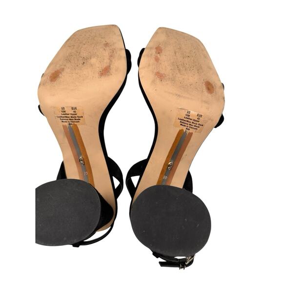 Sam Edelman Kia Sandal Block Ankle Strap Heels Black Size 10 Preppy Minimalist - Picture 14 of 14